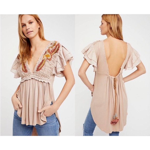 Free People Embroidered Fiesta Nueva Tunic Top - Picture 2 of 11